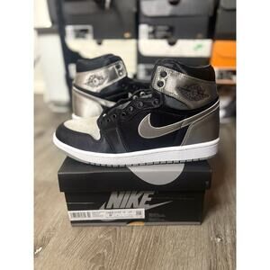 NEW 9.5w/8m - Air Jordan Womens 1 Retro Hi OG, Black/Grey/White